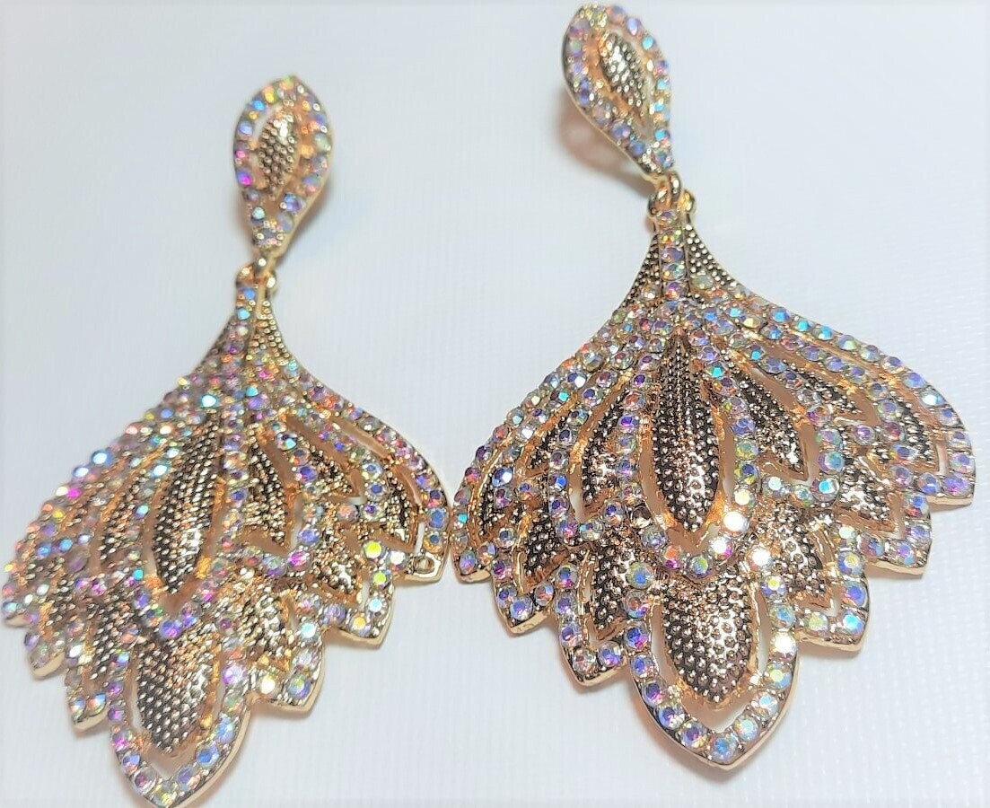 Cubic Bird with Wings Zirconia Teardrop Bridal Earrings, Rhinestone Dangle Earrings for Wedding Prom jewelry