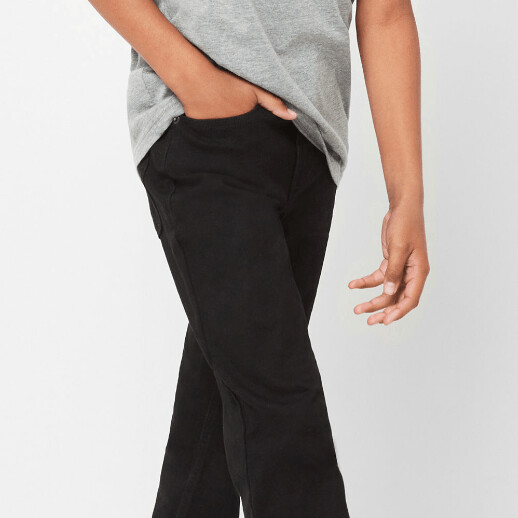 Girls' Skinny Black Jeans, Super Soft Stretch Denim, 5 Pockets & Zipper Closure 11/12