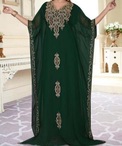 Green Kaftan Maxi Dress Evening Gowns Evening Dresses Takshita Wear Wedding Dress Cocktail Dress Gown Abaya Free Dress