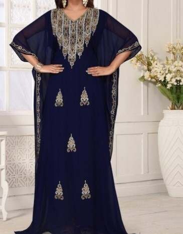 Blue Kaftan Maxi Dress Evening Gowns Evening Dresses Takshita Wear Wedding Dress Cocktail Dress Gown Abaya