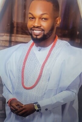 orange long imitation coral necklace and bangle/ Igbo traditional bead/ African traditional unisex bead set jewelry