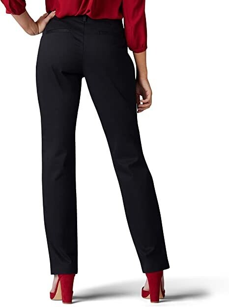 Women's Wonder Nation Wrinkle Free Relaxed Fit Straight Leg Pant Adjustable waist