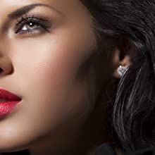 Zirconia Stud Earrings for Women Clear CZ Square Stud Earrings Set Ear Jewelry