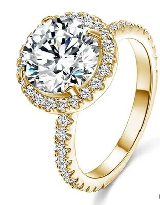 Wedding Engagement jewelry Bijoux Gold Cubic Wedding Ring