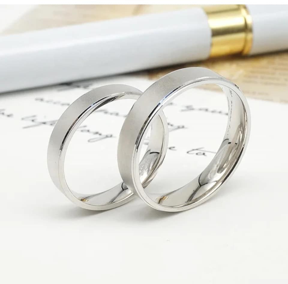 Lightweight, Durable Men and Womens Rings or Wedding Ring Band; 10K or 14K White Gold Jewelry; Polished Womens or Men's Wedding Band 1 Ring D