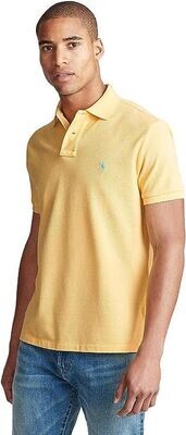 Yellow Knight Sport Wear Men Custom Fit Mesh Polo Top Shirt Blouse Size Medium POLO Men's Classic Fit Polo Shirt
