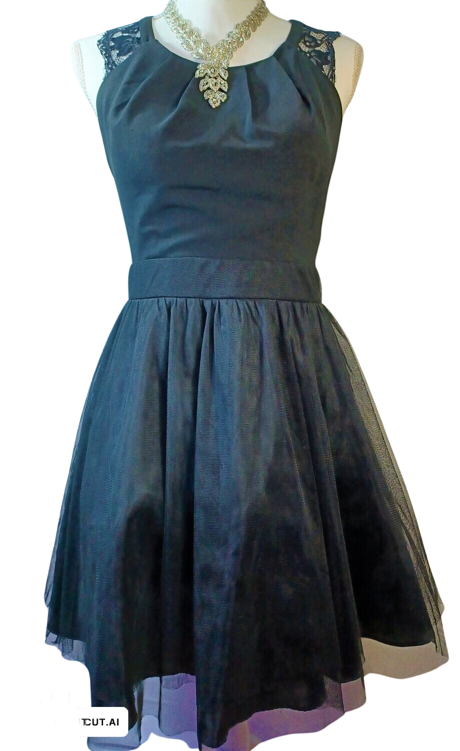 Dear Moon Lace Applique Tulle Shoulder Strap Flower Girl Junior Bridesmaid Gown Dress