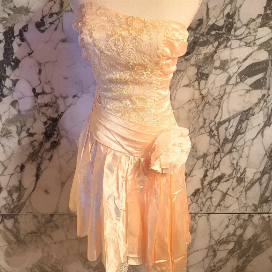 ZUM ZUM Girl's Cocktail Prom Gown With Lace Dress Short Prom Dress