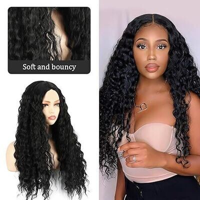 Water Wave Lace Front closure for Women/ ladies Lace Frontal closure Pre Plucked Deep Wave Closure for hair Curly Wave Wear and Go Synthetic frontal closure 22 inch