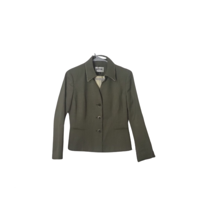 Kasper Jacket Suit Mixed Color Women's Petite Three-Button Belted back Jacket Green/ Gold/Blue/Grey Blazer