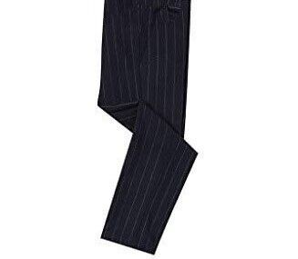Boy's Suit Black Pinstripe Elastic Waist Boy's Uniform All Elastic Waist Pull-on Pants Formal Dresswear Pants