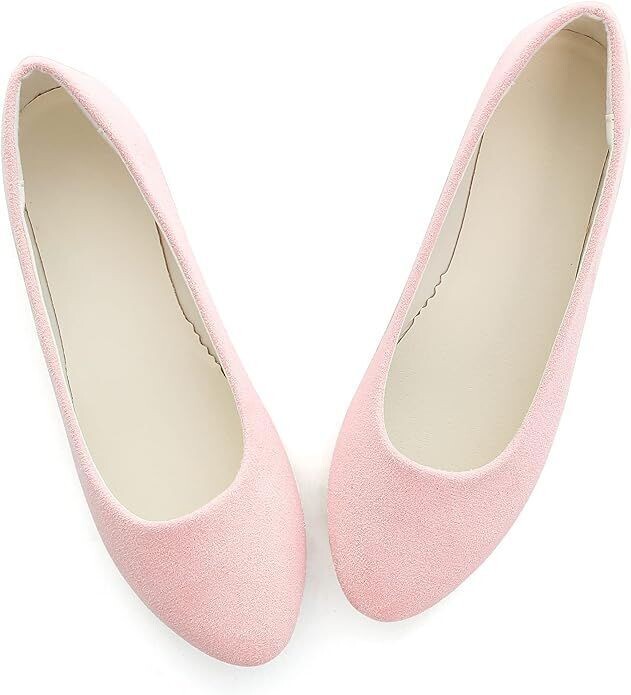 Light Pink Womens Shoe Ballet Fashion Ladies' Shoes pointed flat work shoes for women, women shoes beautiful new design casual flat office/Corporate women ladies shoes size 38