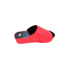 Red Women's Slip-on Red Platform Wedge Sandal Shoe