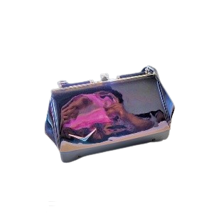 Women's Structured Shiny Patent Leather Handbag