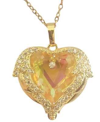 Angel Wing Love Heart Necklaces and Earrings Gold Tone Jewelry Sets Birthday/Christmas/Anniversary Valentine's Day Jewelry Gifts for Women Mom/Wife/Sister/Best Friends