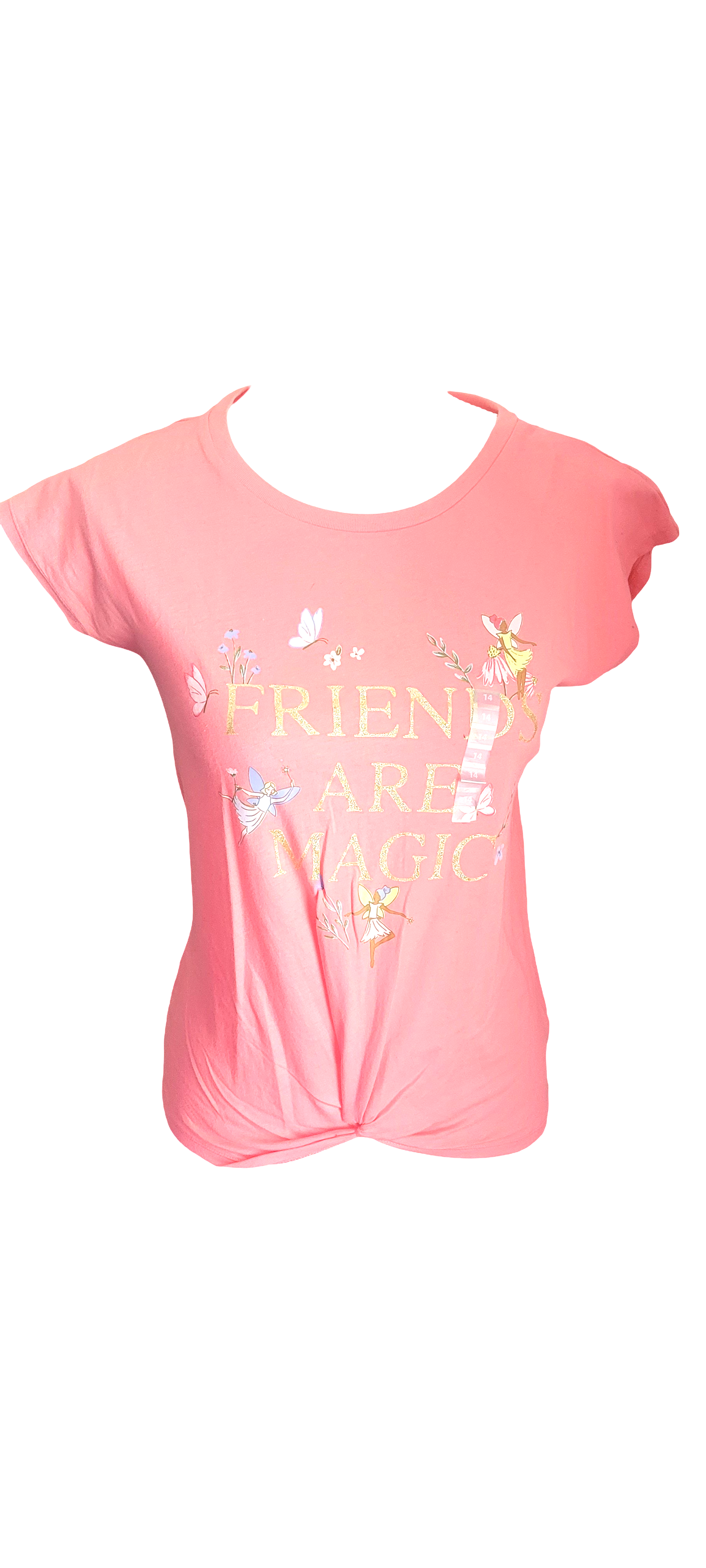 Friends are Magic T shirt Girls' Short Sleeve Graphic Tees Twisted Knot Age 14 Size 147-151 cm/ 44-50kg