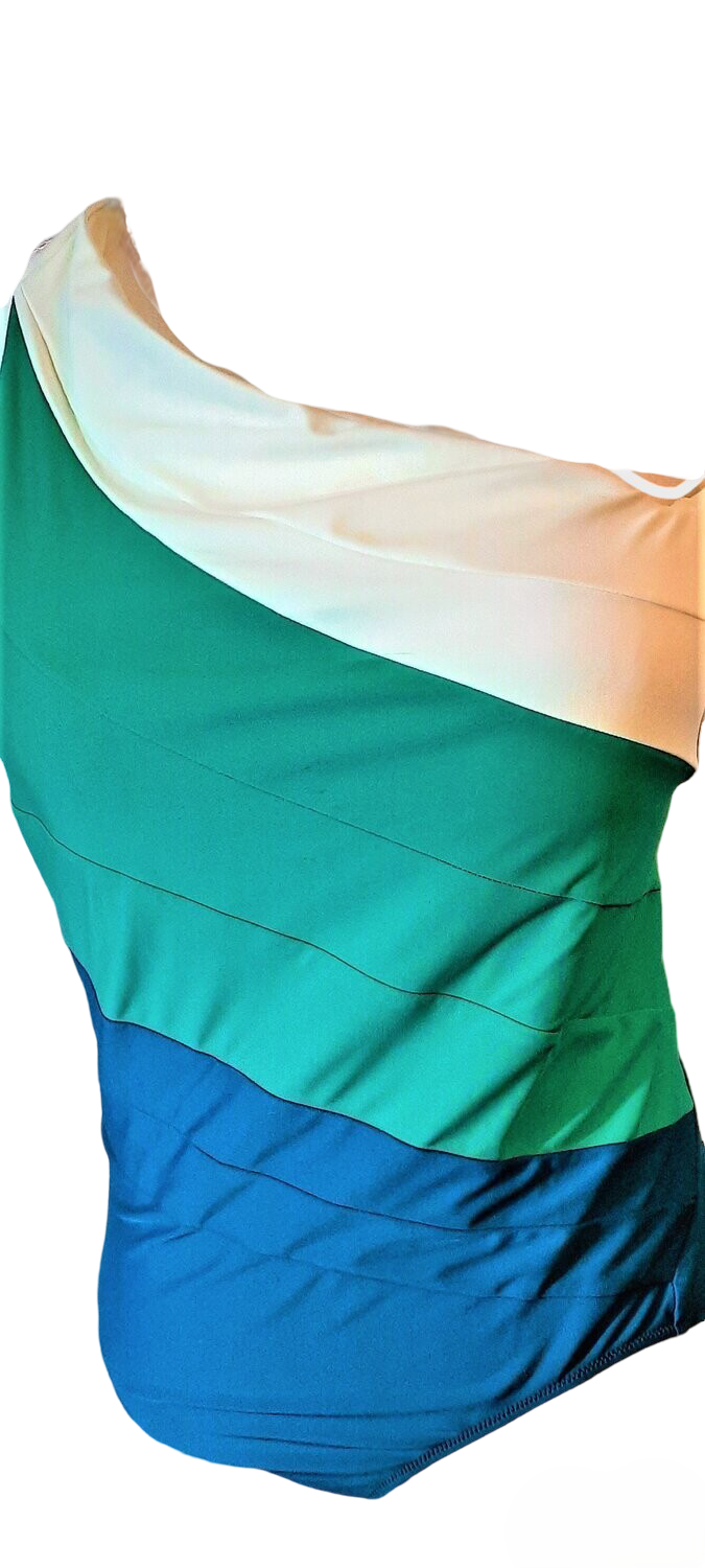 Women's Island Goddess Shoulder One Piece Swimsuit summersault swim wear/gymnastic/spa