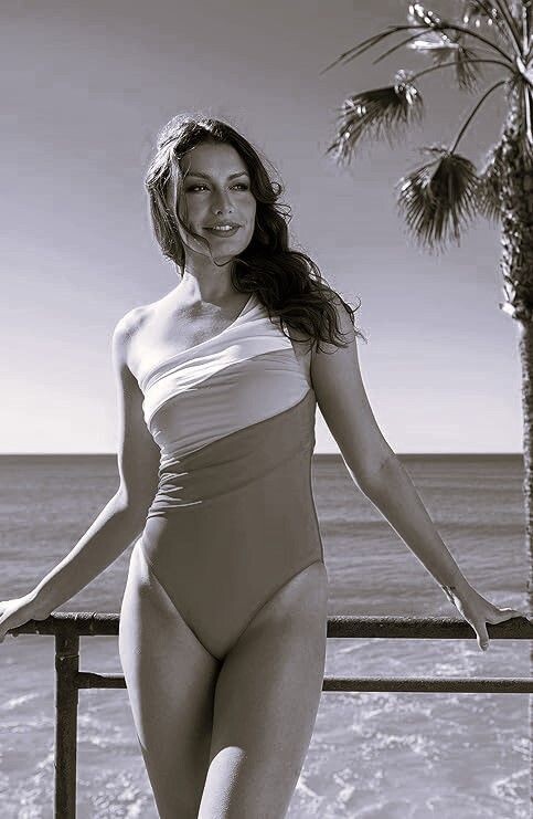 Women's Island Goddess Shoulder One Piece Swimsuit summersault swim wear/gymnastic/spa