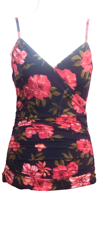 Garnett Hill ​Hot Sale Women Swimming & Beach top In One Piece Beach top For Women Design Color multicolored flowery design swim wear/spa /beach wear