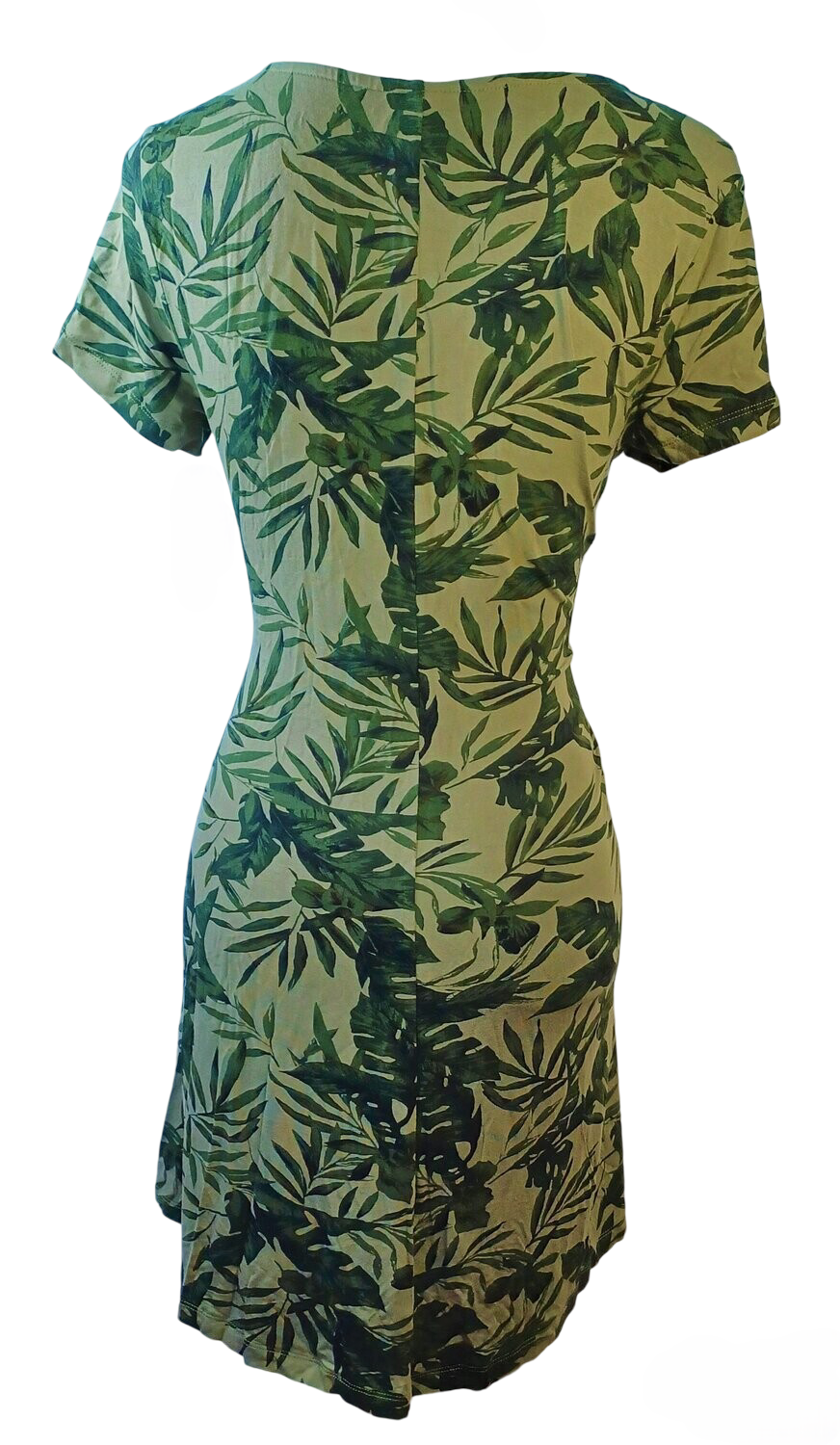 Women's free loose Cut Out Short Sleeve Round Neck Casual T Shirt Short Dress Size is a Small, runs Big