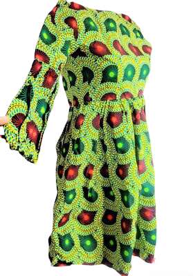African Dress for Women African Wax Print Knee Skirts Dashiki Plus Size Style Party Clothing for Girls'