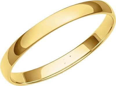 Solid Yellow Gold Plain Men and Women's wedding Ring Band Ring. 1 Band