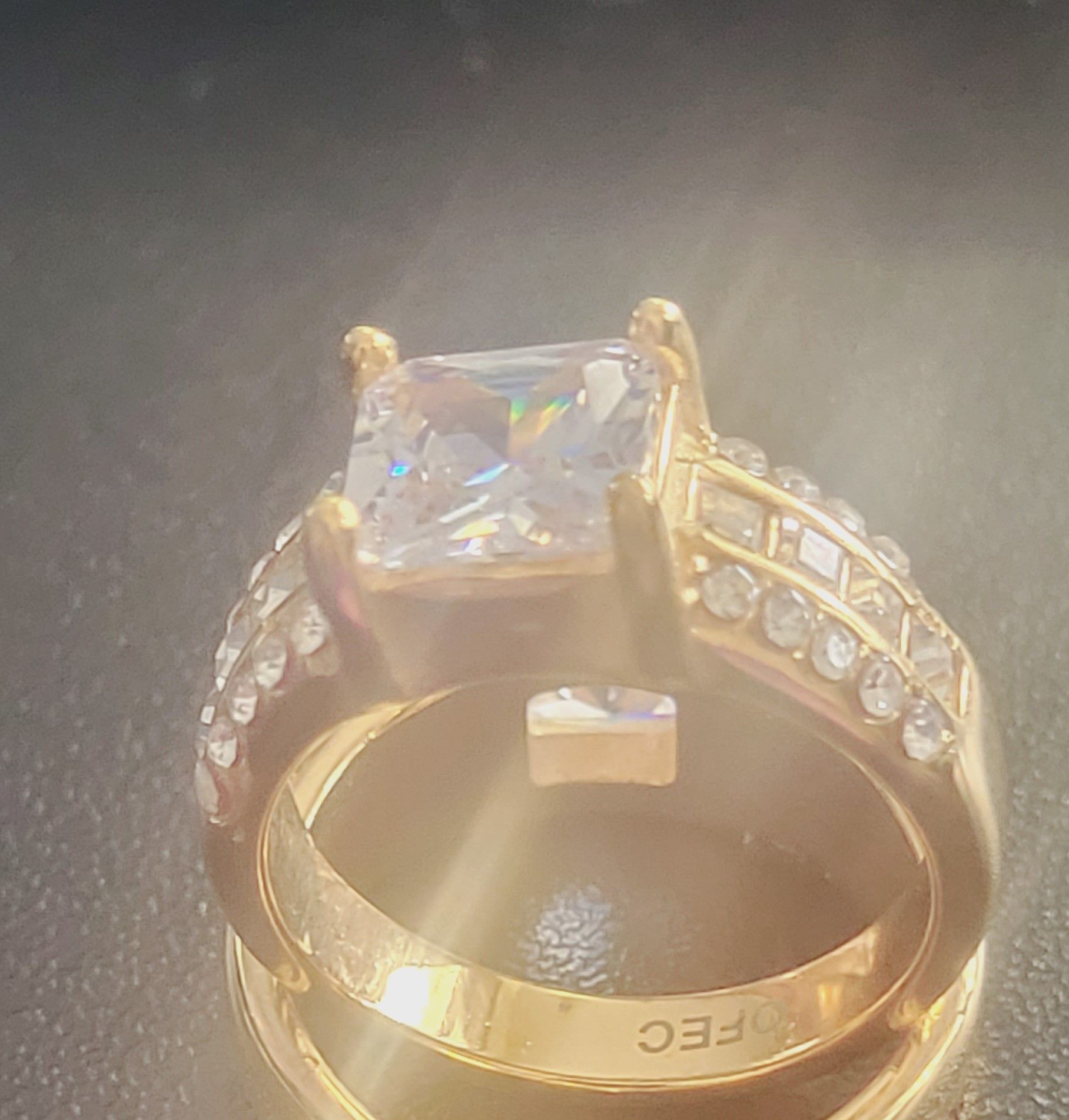10K Gold Gemstone Diamond wedding Ring for Women