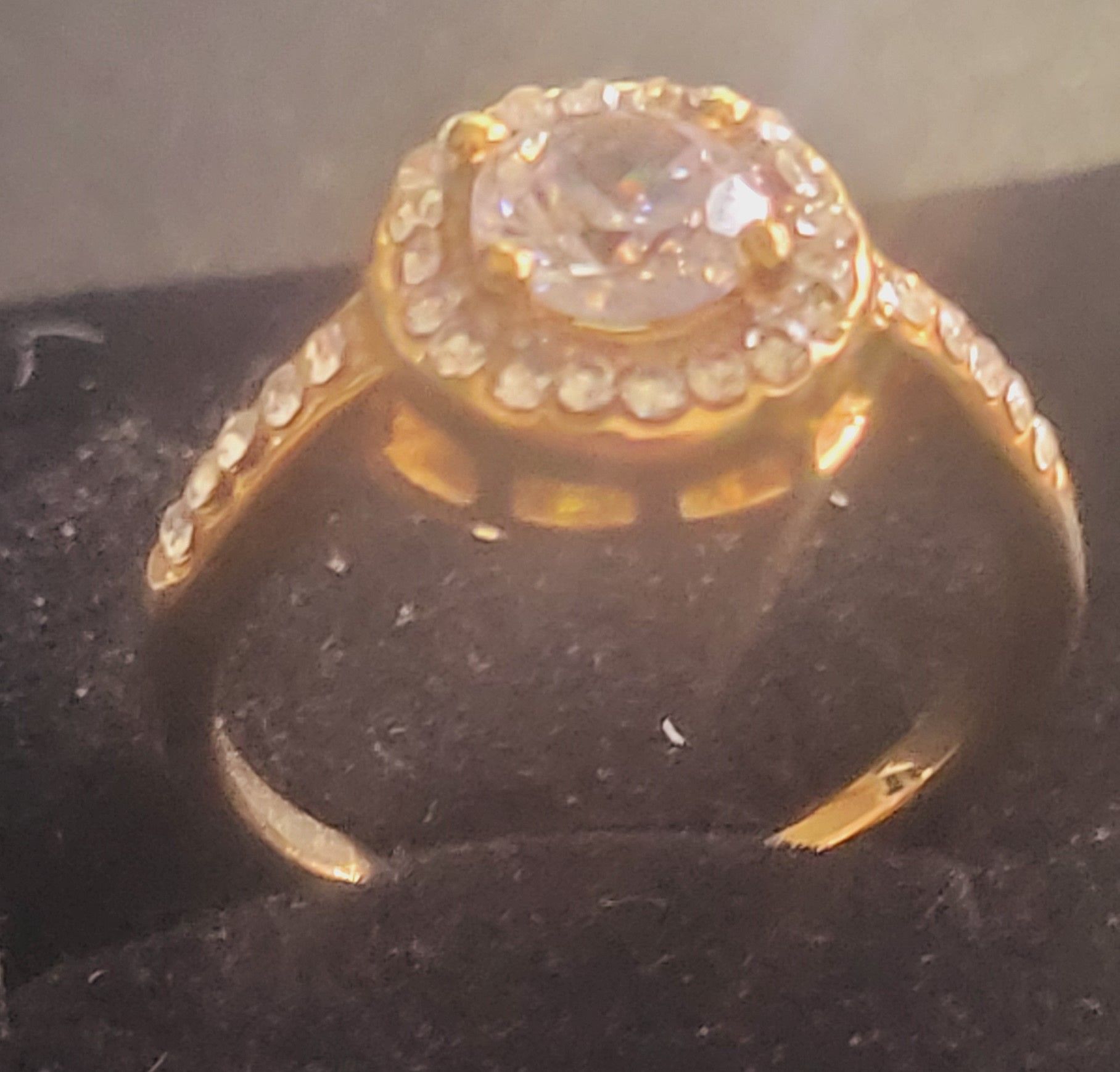 Wedding Engagement jewelry Bijoux Gold Cubic Wedding Ring