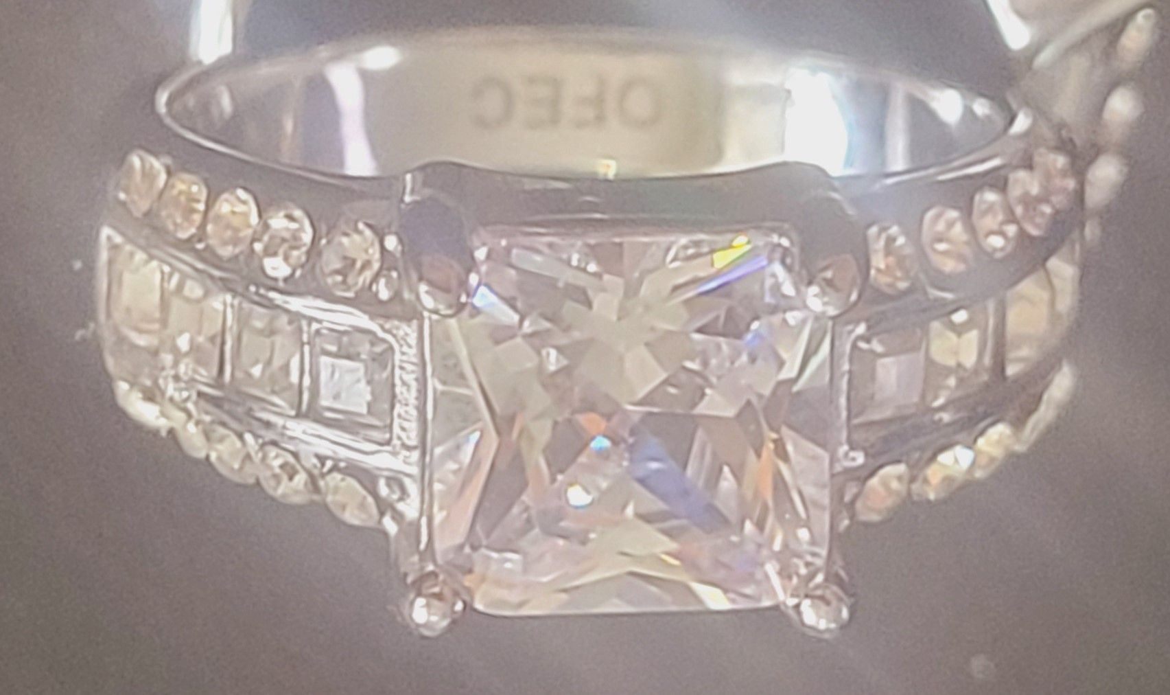 10K Silver Gemstone Diamond wedding Ring for Women