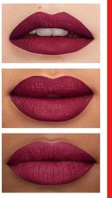 Cranberry Red 1 Piece Matte Royal Feel 24 hrs. long-lasting Liquid Lipstick/ Lip-gloss Makeup Set Kit, Long Lasting Waterproof Velvet Lip Gloss Set, Pigmented Lip Makeup Gift for Girls and Women