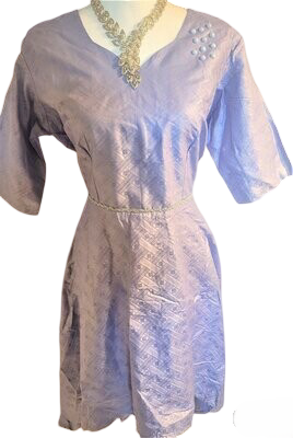 African Traditional guinea brocade Attire , Authentic Women blue brocade.  African great quality Traditional Attire small/medium 8-10 A line design
