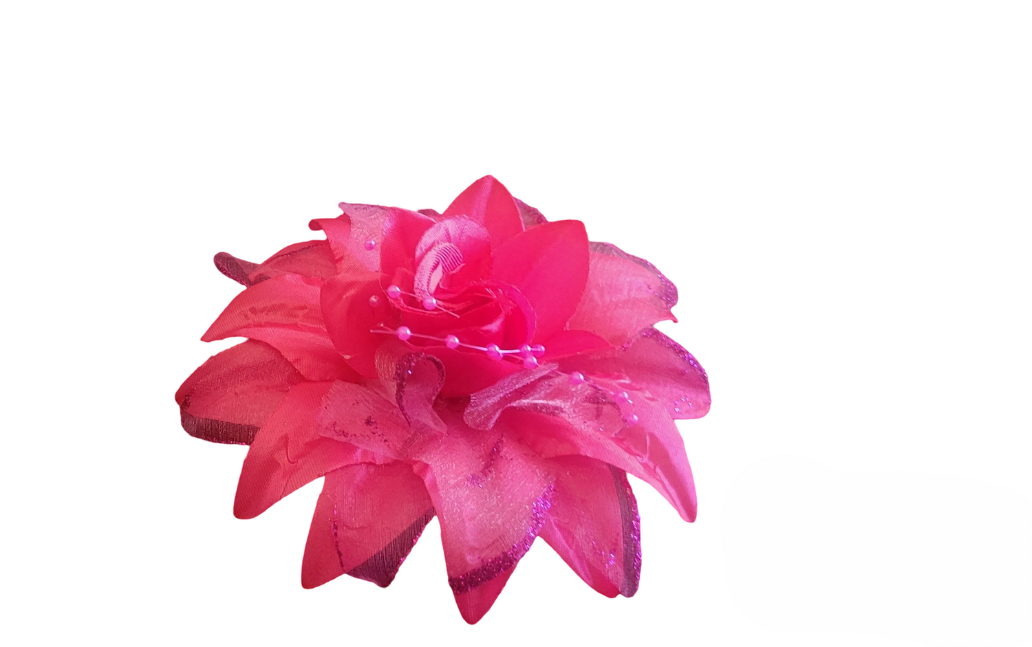 Large Rose Flower Brooches Hair Silk Fabric Brooches Big Flower Brooch Hair Pins for Women Wedding Party Dance Dress Clothes Accessories Jewelry Gifts