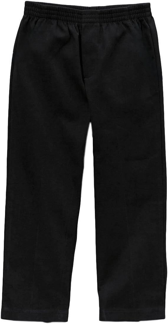 Black Pants Formal Wedding Boy's Uniform All Elastic Waist Pull-on Pants 5T