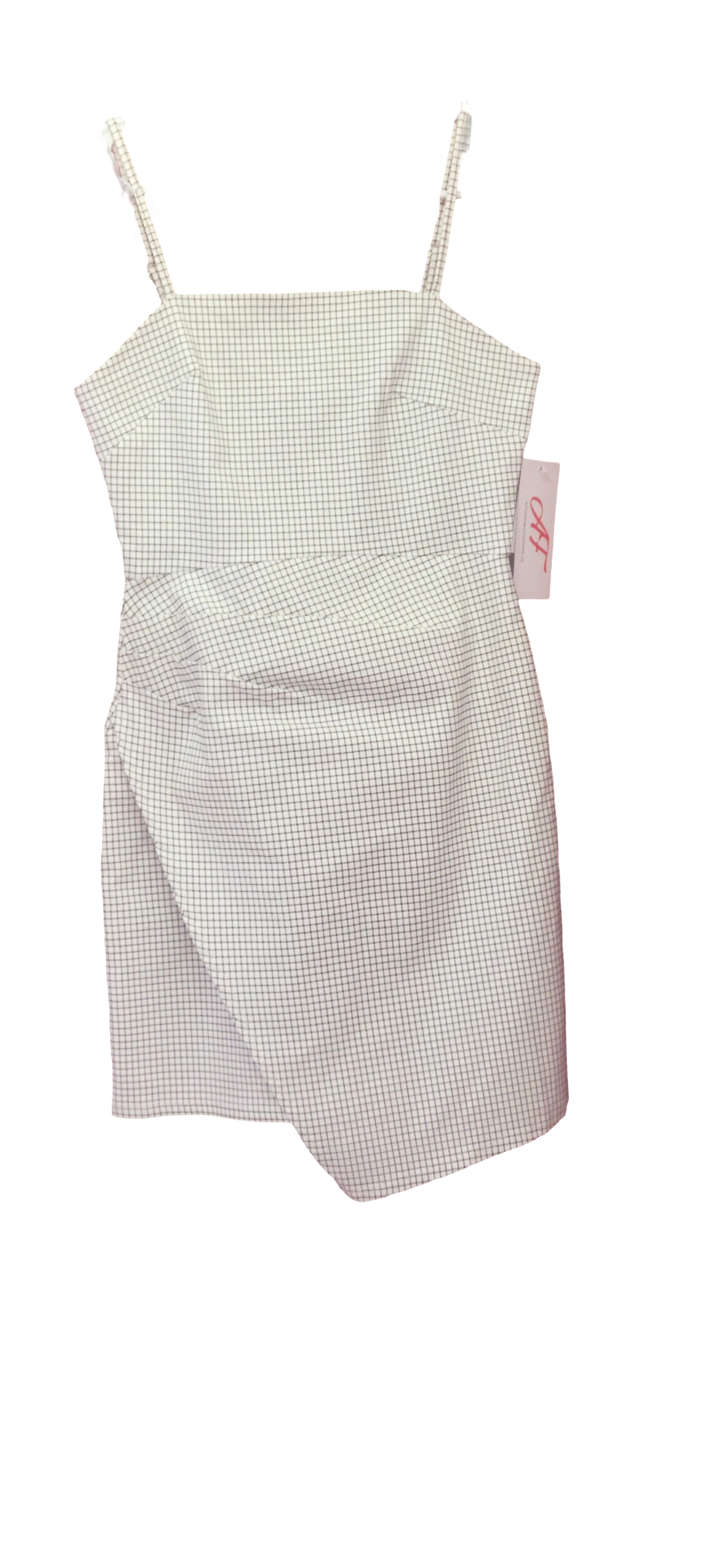 Women's Spaghetti Strap Mini Cami Bodycon Short Dress Corporate Office Black and White Gown