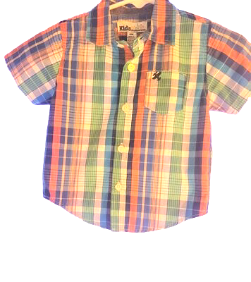 Kids Headquarters Little Toddler Boys Button Down Shirts Short Sleeve Multicolored Shirts Summer Casual