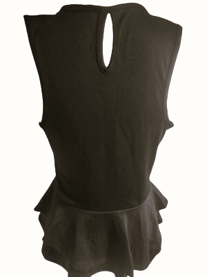 Absolute Angel Black Flyaway Sleeveless Top Tummy Control Top Blouse