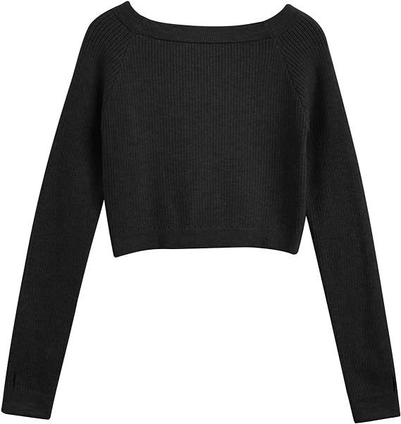 Day dance Girls Long Sleeve Crop Dance Sweater Soft Ballet Warm Up Pullover Thermal Top