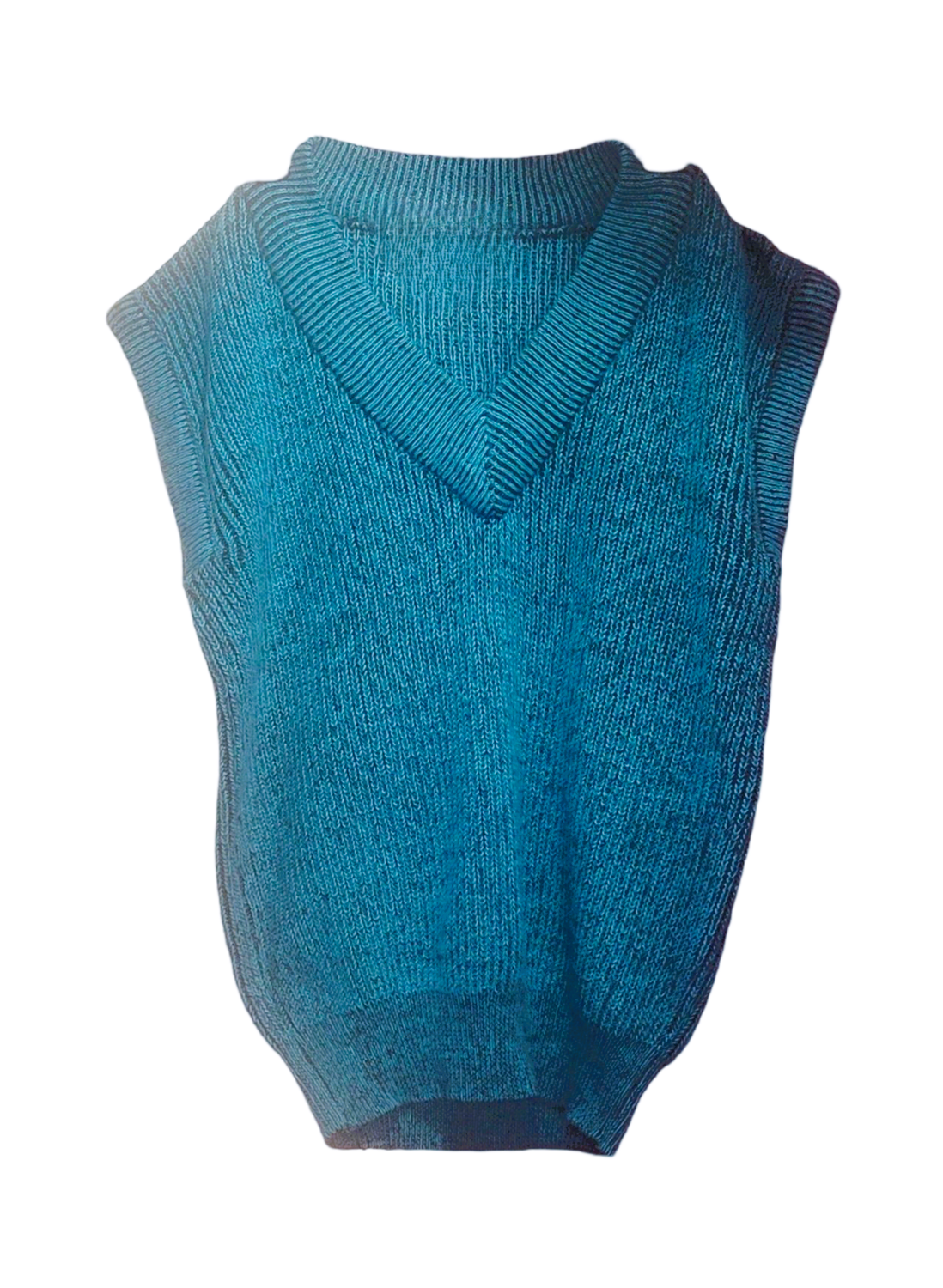Unisex Thick Green Knitted Sweater Vest V Neck Sleeveless Pullover Cardigan Top