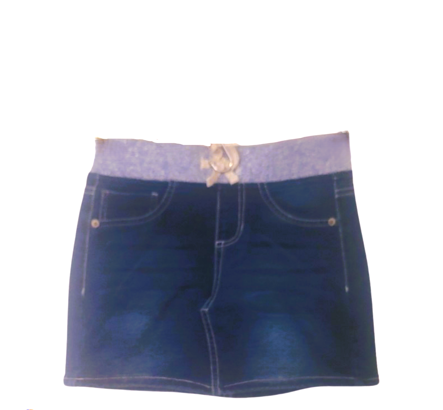 Girls' Stretch High Waisted Short Mini Denim Skirt Jean Skirts