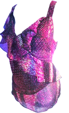 Kut From The Kloth Halene Ruffle Detail Blouse Dark Purple