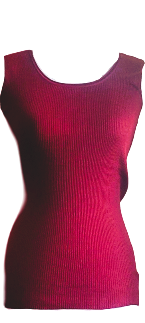 Womens Wine Tank Tops Ribbed High Neck Slim Fitted Summer Sleeveless Tops