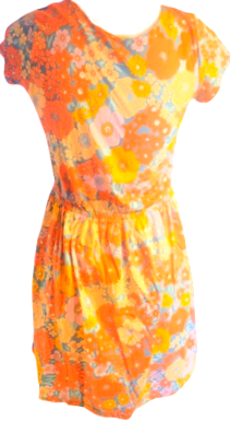 Carters Girls' Short Sleeve dress Hollow Out Twist knee length Multicolored Gown dress