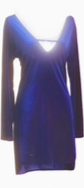 Wedding Guest Dresses for Women Long Sleeve Velvet Cocktail Dresses V Neck Open Front Unequal cut Plus Size Royal Blue Gown