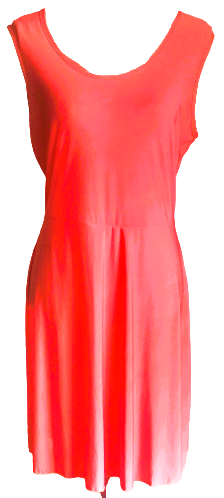 Women's Orange Maternity Sleeveless Tank Dresses Summer Casual Swing T-Shirt Knit Kneel/Short Dresses Medium Beach Cover up