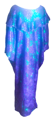 Women's Sequin Dress Sparkly Glitter Women's African Style Bubu Dress Nigerian Luxury Lace Gown One Size Party Dress Club Cocktail Gown Dress