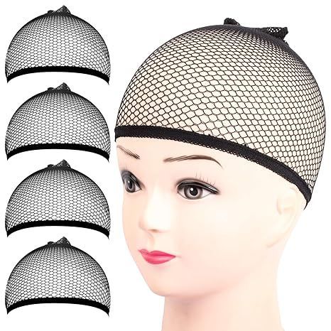 Wig Cap, Black Mesh Wig Cap Net, Closed End Hair Mesh Net Wig Caps, Liner Weaving Caps for Women, Men, Kids