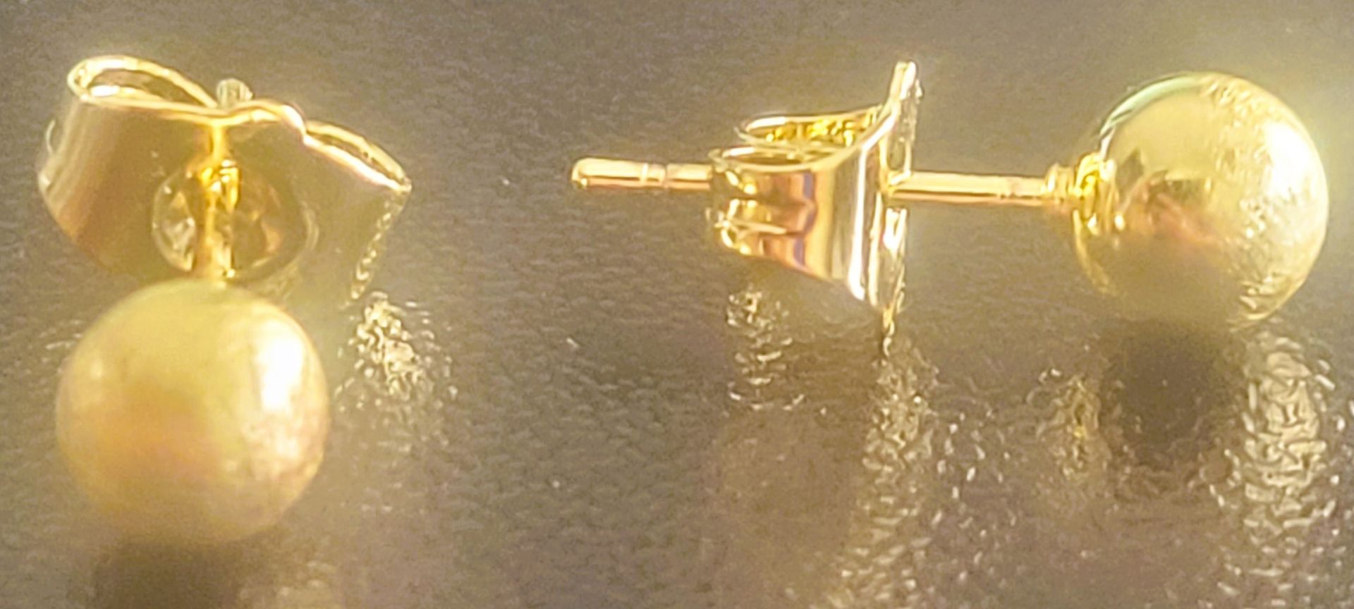 14K Gold Ball Stud Earrings For Women & Girls - Made in Italy Comes With Gift Box 4 MM