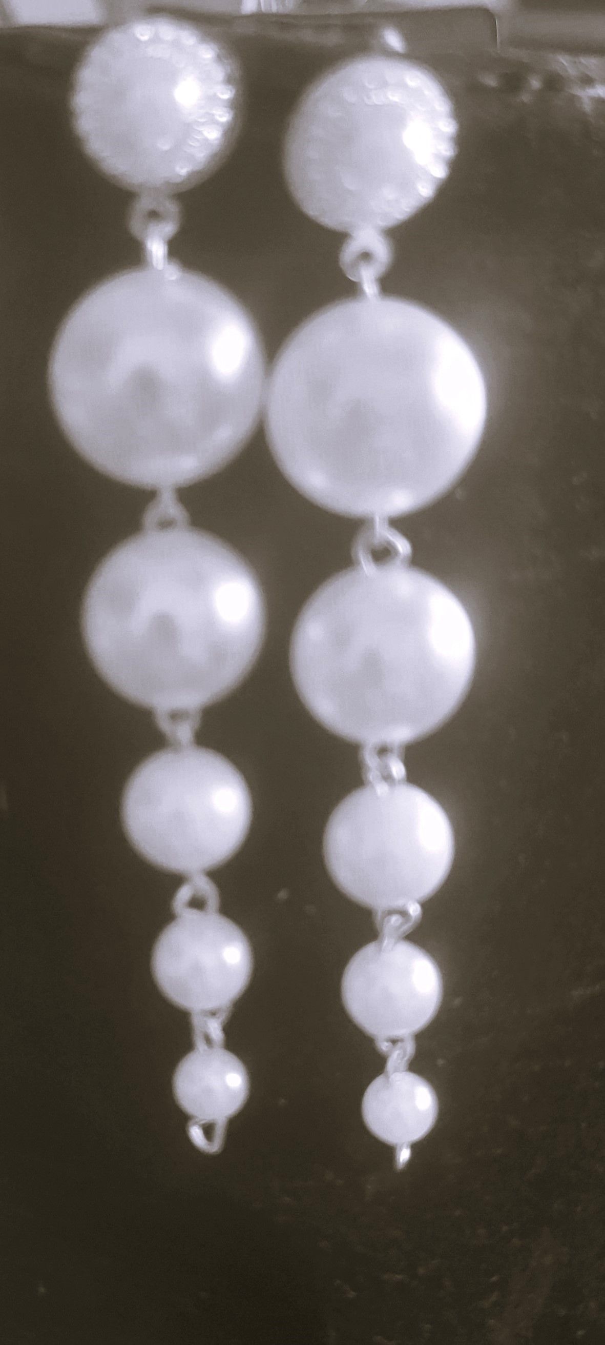 Boho Silver Long Tassel Earrings Fringe Dangle Earrings Pearls Earrings Thin Earrings Handmade Bohemian Statement Earrings for Women Girls Daily Party jewelry