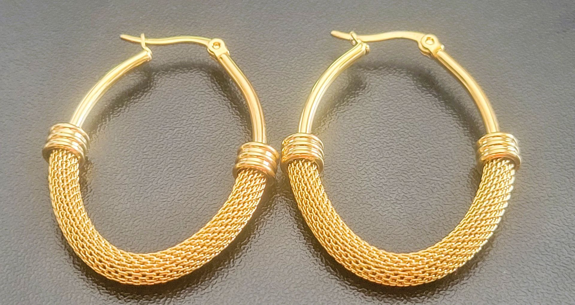 Women Girls 18K Gold Plated Sterling Silver Post Hollow Chunky Hoops Jewelry for Birthday/Christmas Gift Thick Hoop Earrings for Women Size - diameter 55.8 mm, easy wear. 2.2 inch