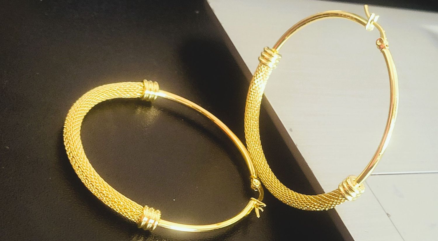 Thick Hoop Earrings for Women 18K Gold Plated Sterling Silver Post Hollow Chunky Hoops Jewelry for Birthday/Christmas Gift Size - 2.1-inch hollow chunky tube hoops; easy wear. 2.1 inch 53mm